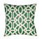 Tiwari Home 20" Emerald Green and Beige Imperial Trellis Printed Square Throw Pillow Cover